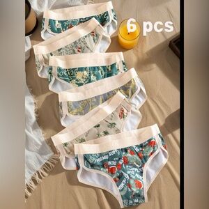 Comfort Cotton Briefs for Men in Teal & Cream - Pack of 6